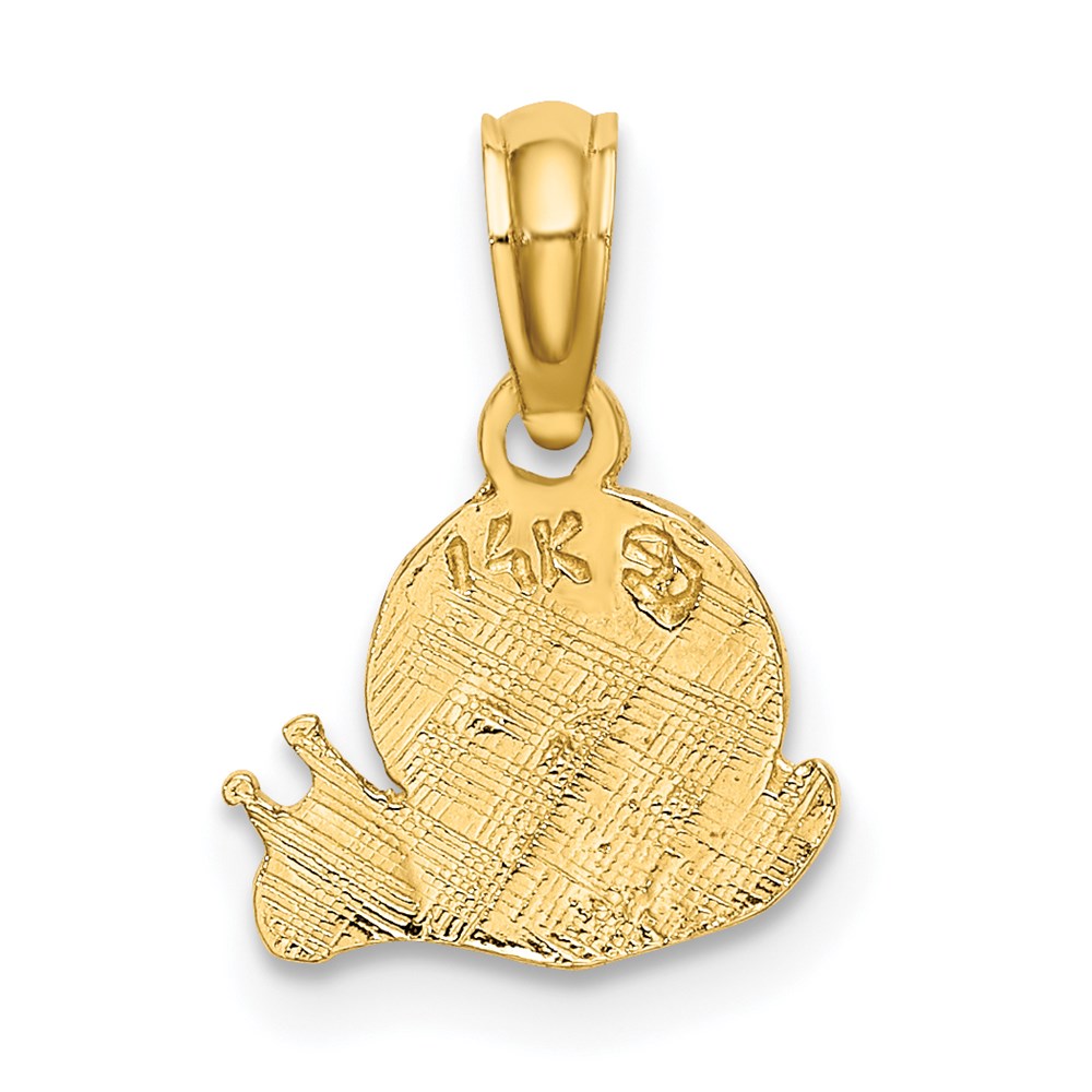 14K Gelbgold Strukturiert Mini Snail Charm