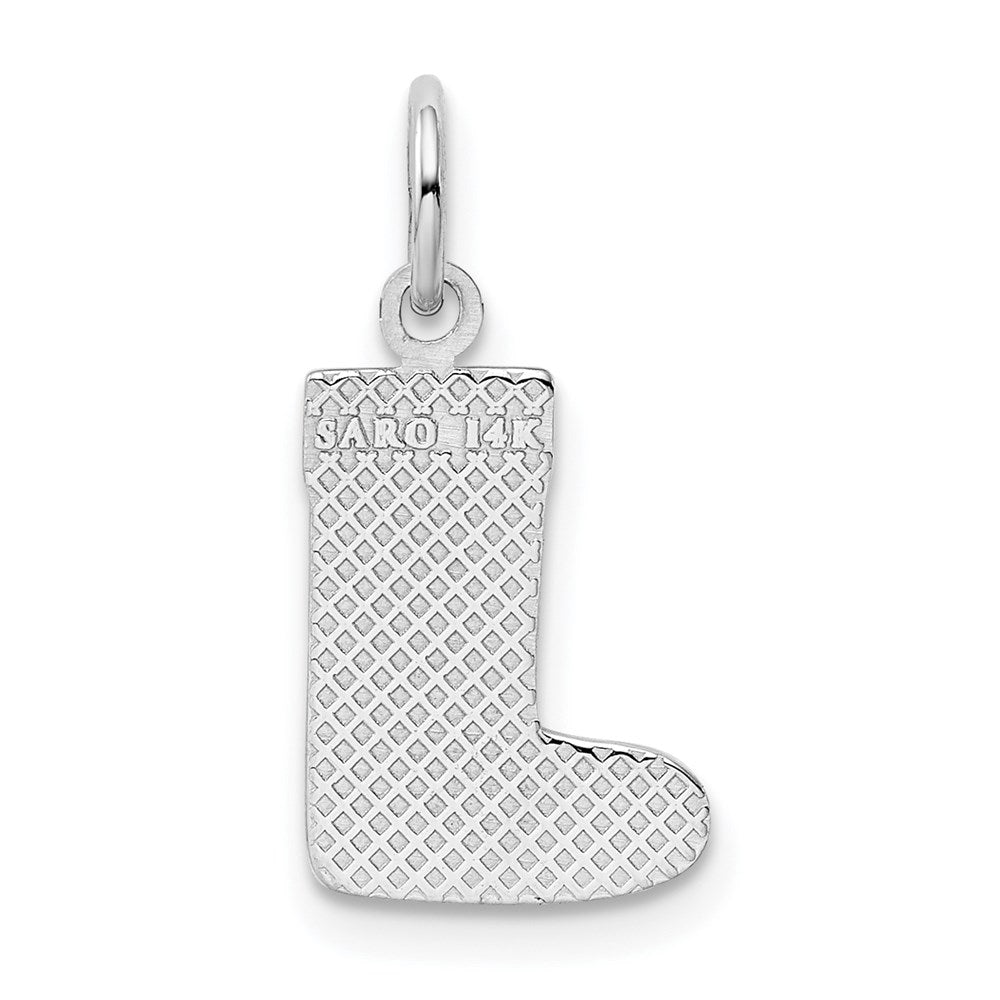 14K Weißgold Weihnachten Stocking Charm