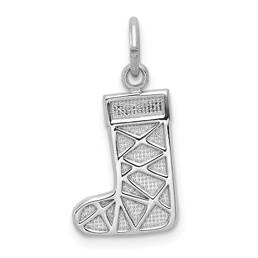 14K Weißgold Weihnachten Stocking Charm