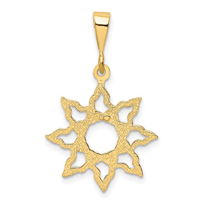 14K Gelbgold Sonne Charm
