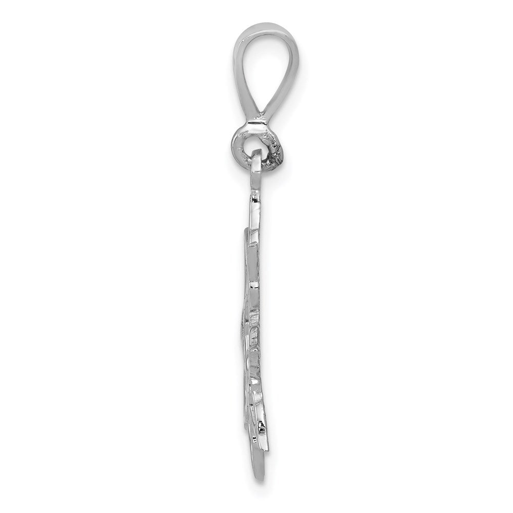 14K Weißgold Sonnen-Charm