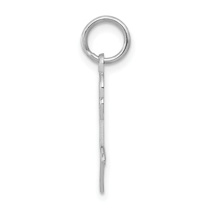 14K Weißgold Rose Charm