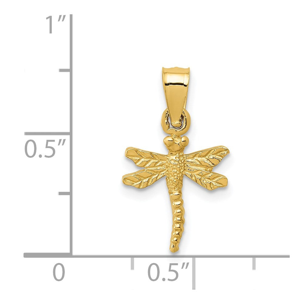 14K Gelbgold Libelle Anhänger