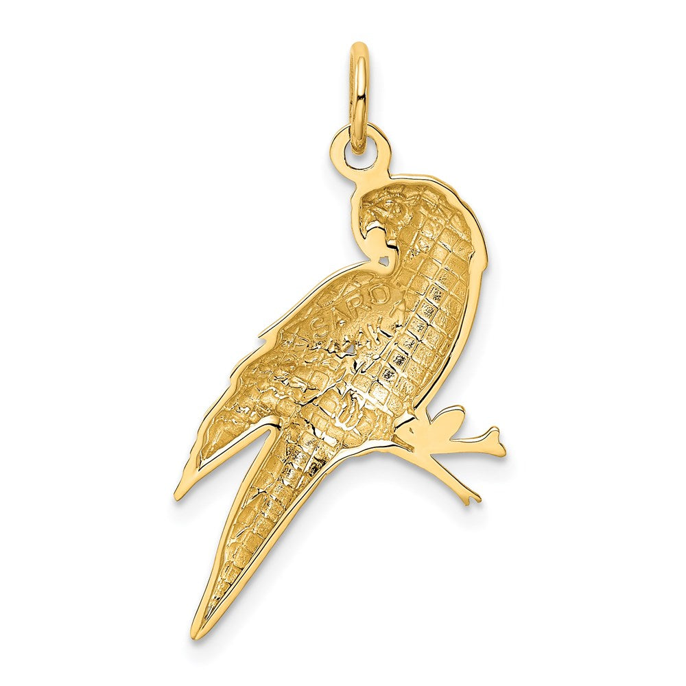14K Gelbgold Papagei-Charm