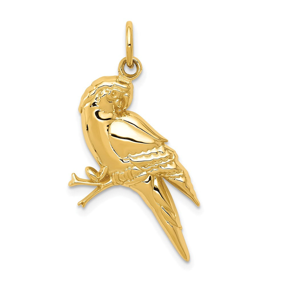 14K Gelbgold Papagei-Charm