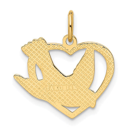 14K Gelbgold Frieden Vogel Charm