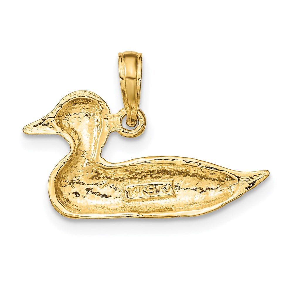 14K Gelbgold Stockenten-Charm