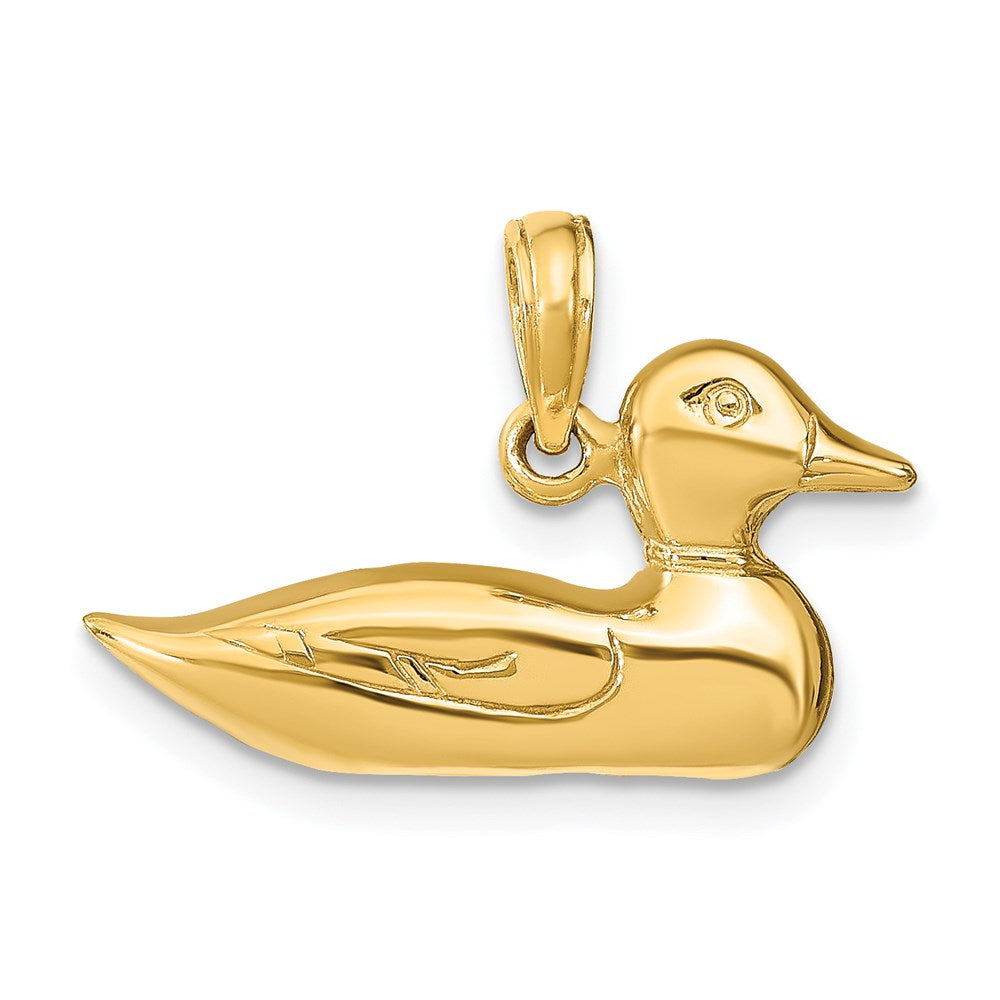 14K Gelbgold Stockenten-Charm