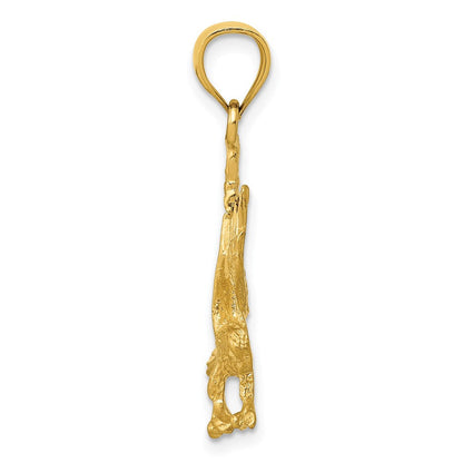 14K Gelbgold Anhänger „Adler" satiniert, diamantiert