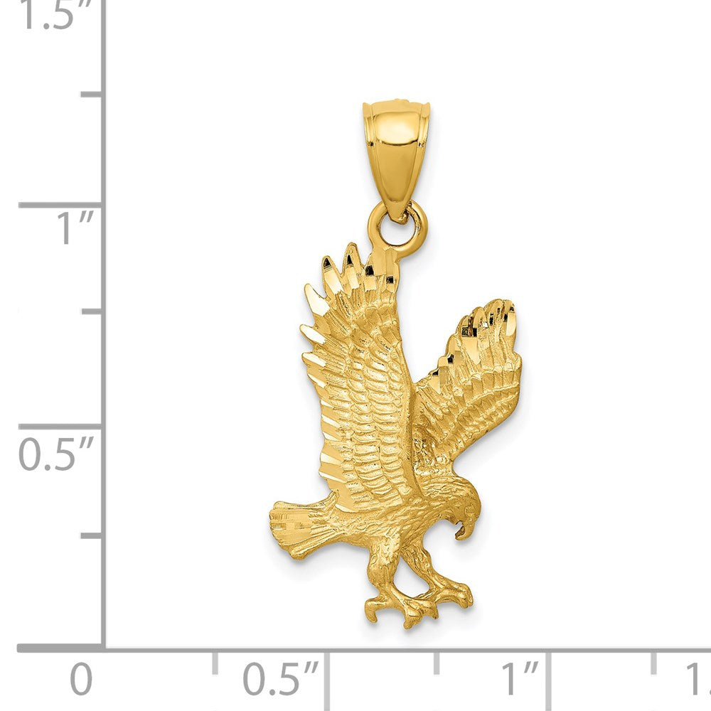 14K Gelbgold Anhänger „Adler" satiniert, diamantiert
