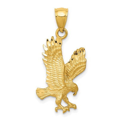 14K Gelbgold Anhänger „Adler" satiniert, diamantiert