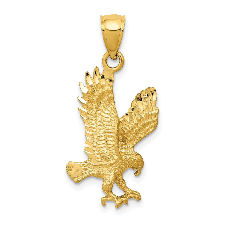 14K Gelbgold Anhänger „Adler" satiniert, diamantiert