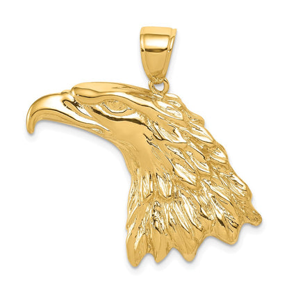 14K Gelbgold Adlerkopf-Anhänger