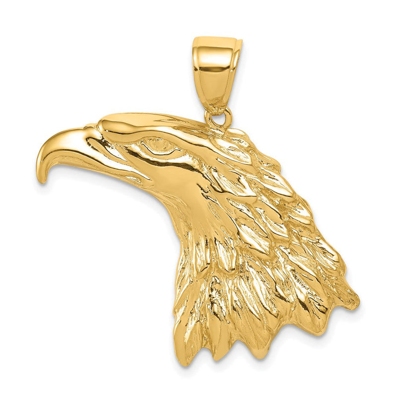 14K Gelbgold Adlerkopf-Anhänger