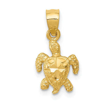 14K Gelbgold Schildkröte Anhänger