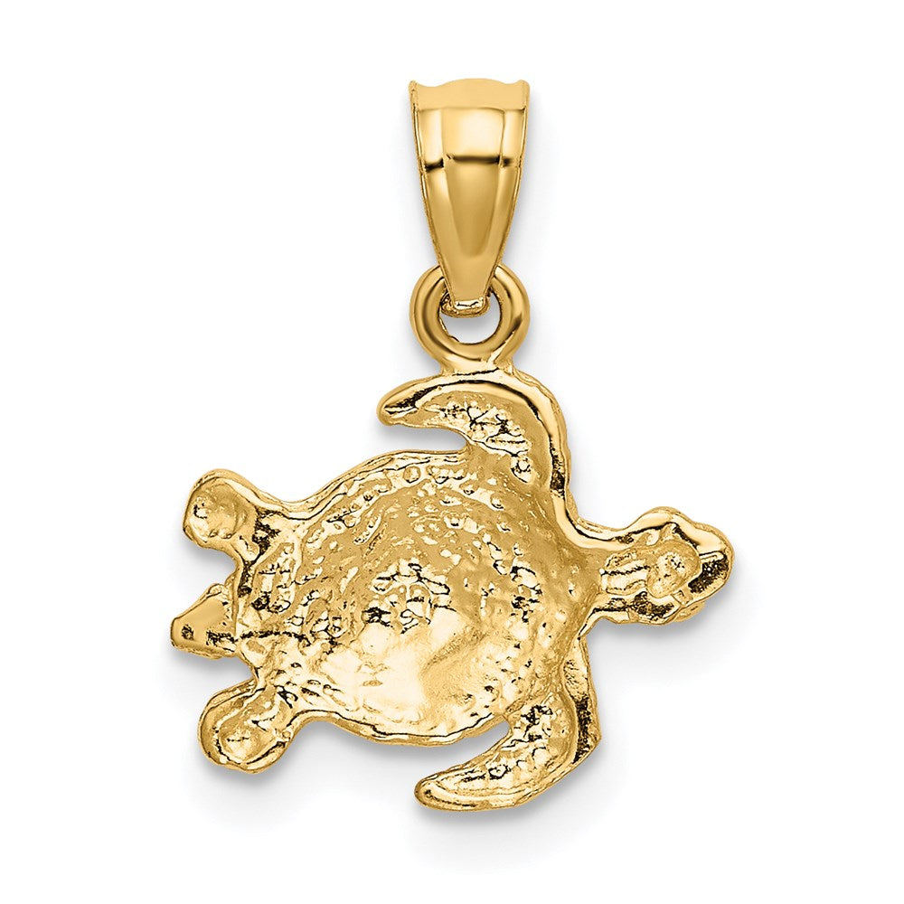 14K Gelbgold Schildkröte Anhänger