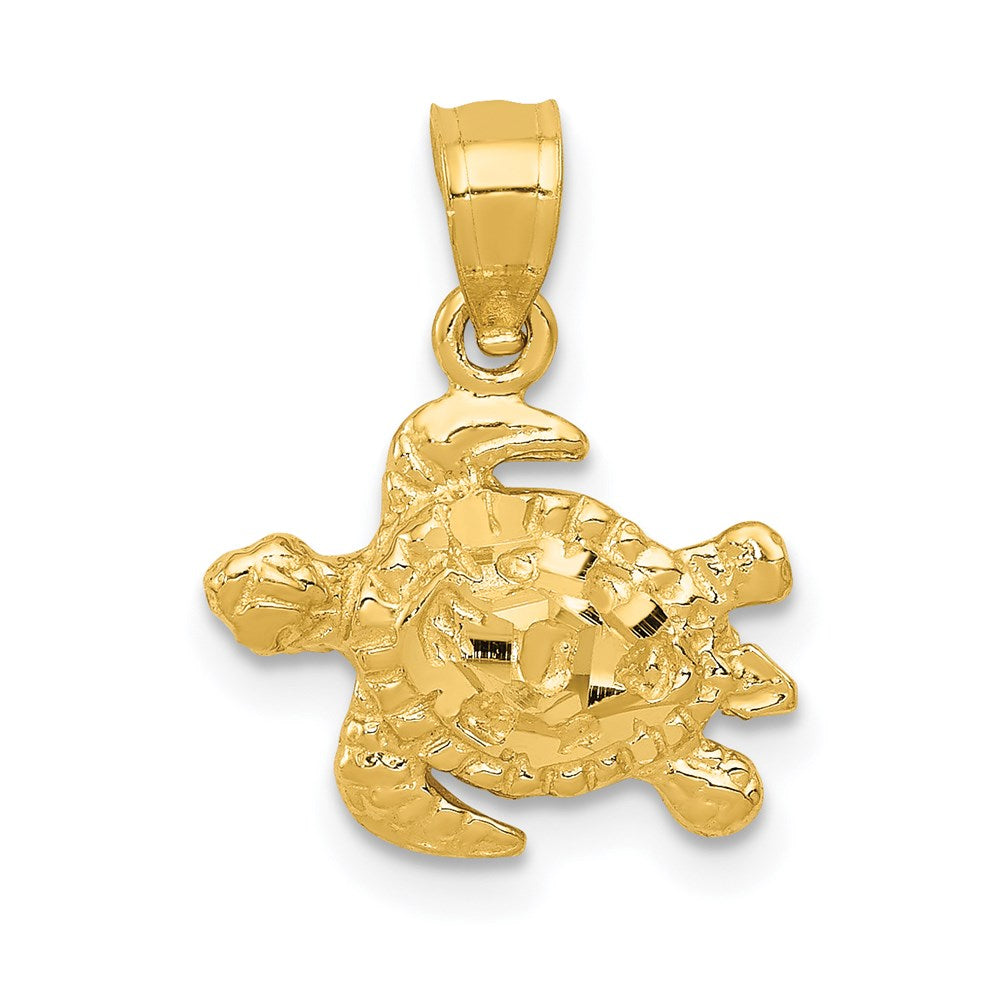 14K Gelbgold Schildkröte Anhänger