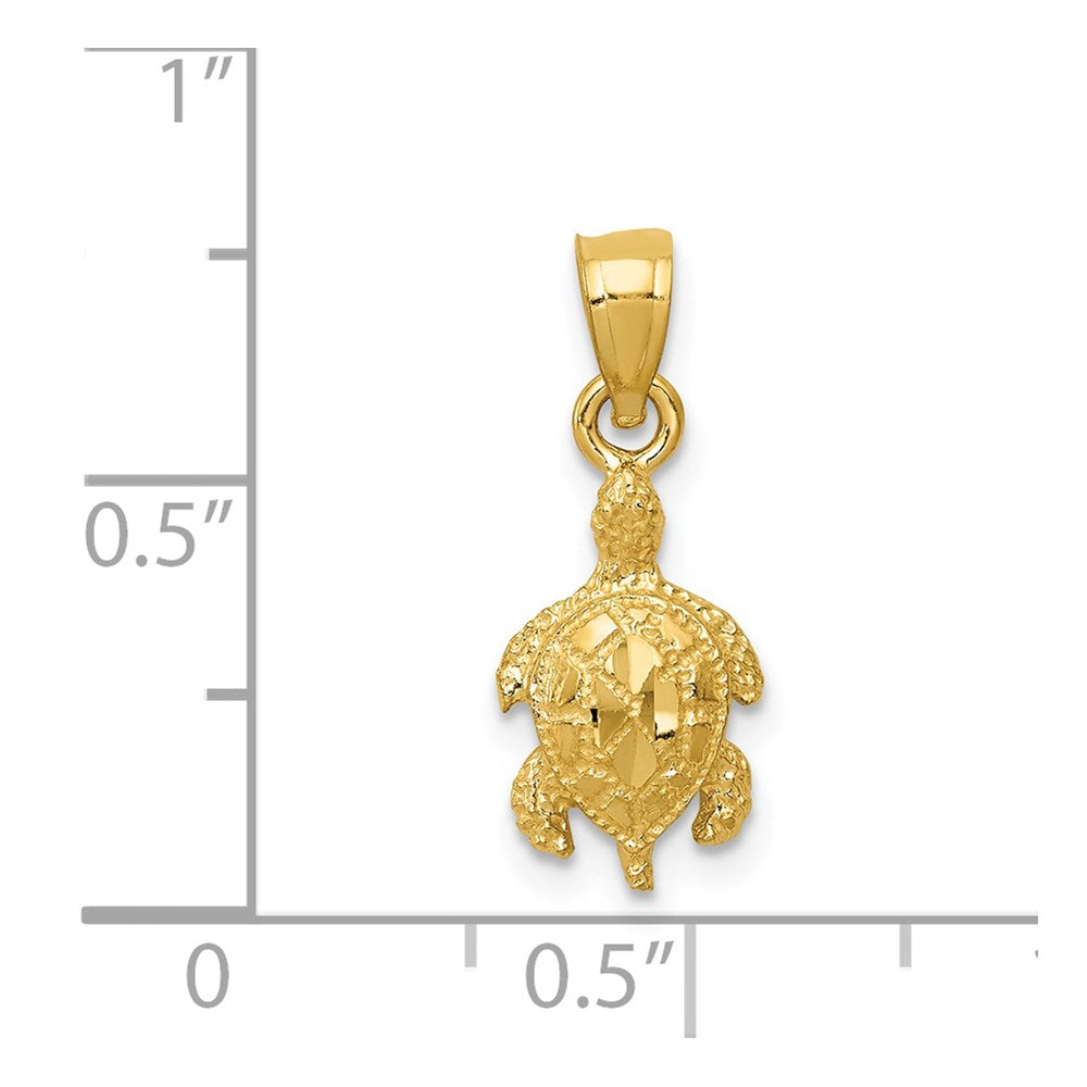 14K Gelbgold Schildkröte Anhänger