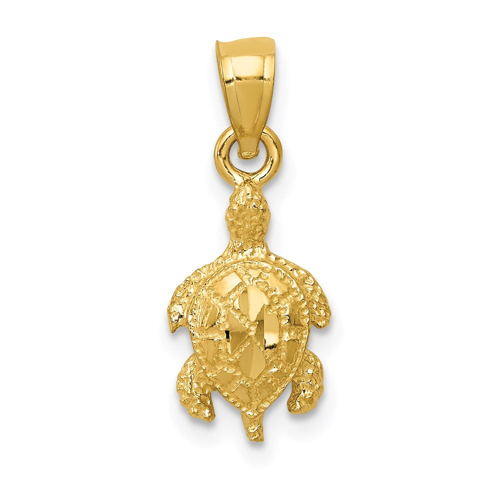 14K Gelbgold Schildkröte Anhänger