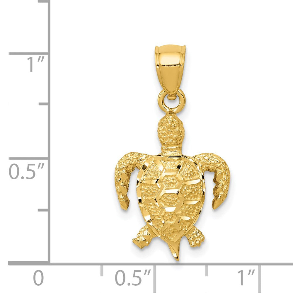 14K Gelbgold Schildkröten-Anhänger