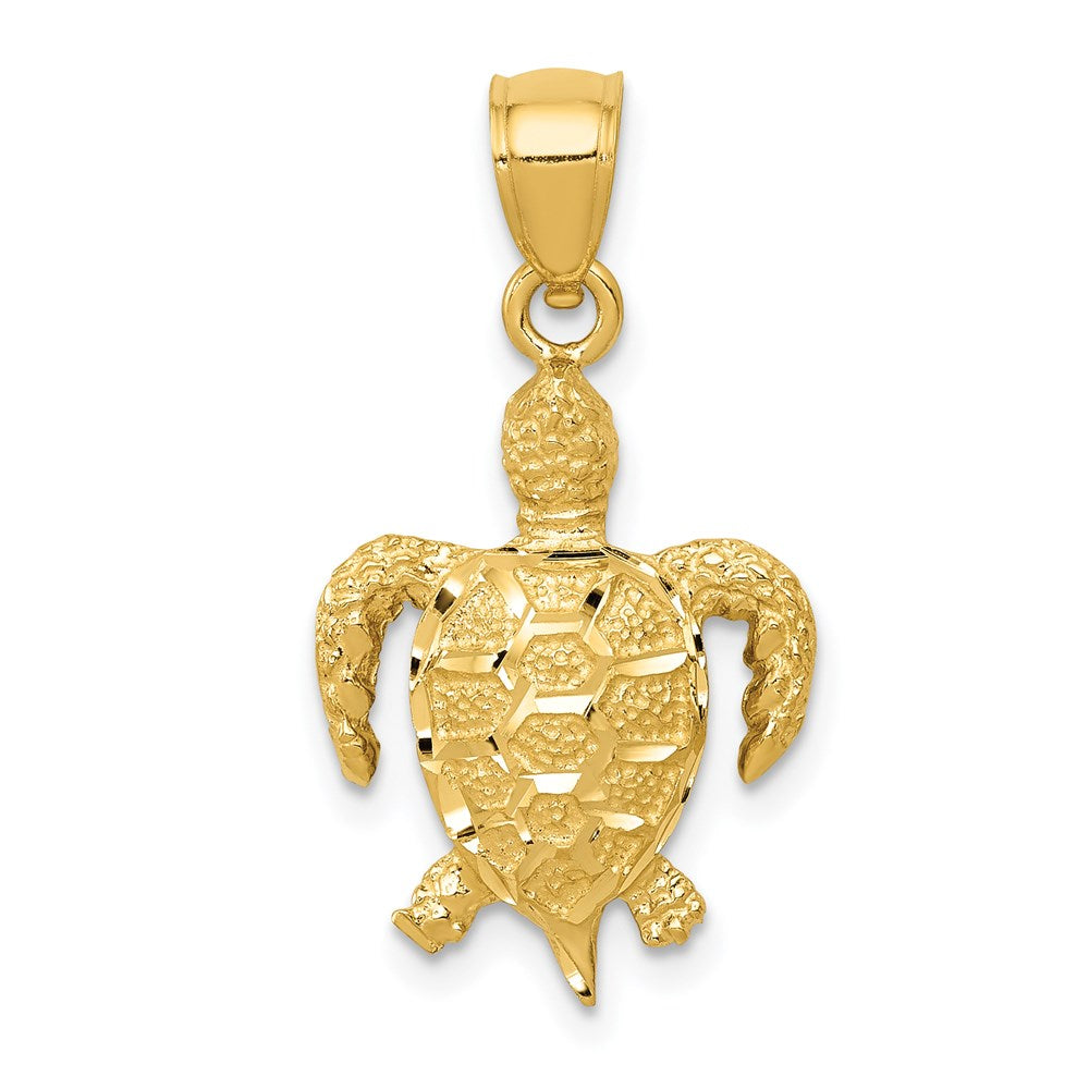 14K Gelbgold Schildkröten-Anhänger