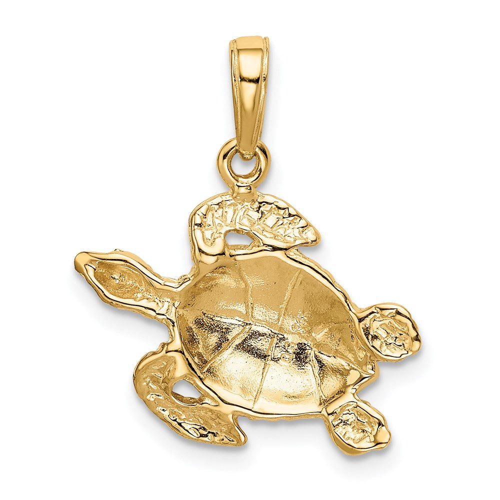 14K Gelbgold Meeresschildkröte-Anhänger