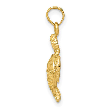 14K Gelbgold Meeresschildkröten-Anhänger