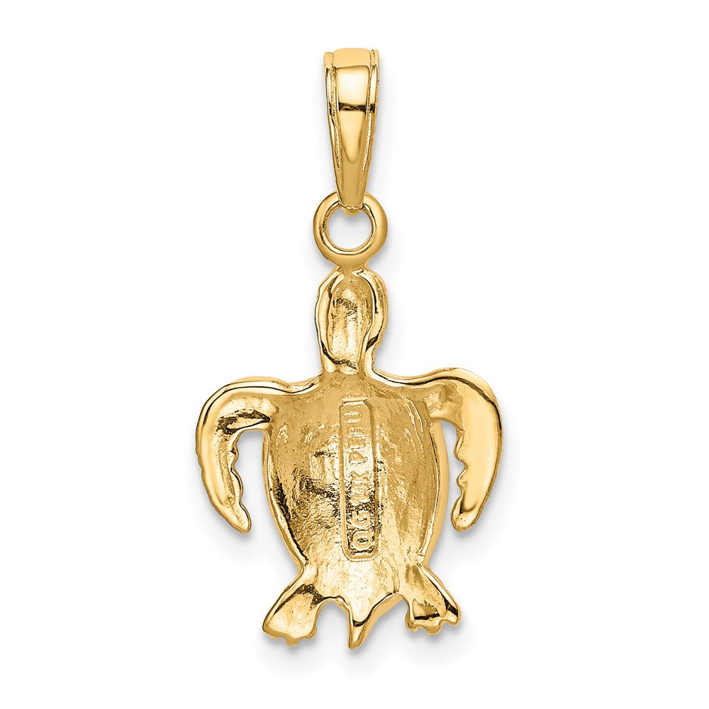 14K Gelbgold Meeresschildkröten-Anhänger
