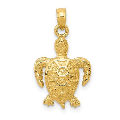 14K Gelbgold Meeresschildkröten-Anhänger
