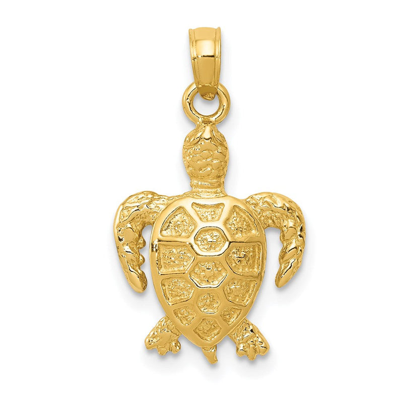 14K Gelbgold Meeresschildkröten-Anhänger
