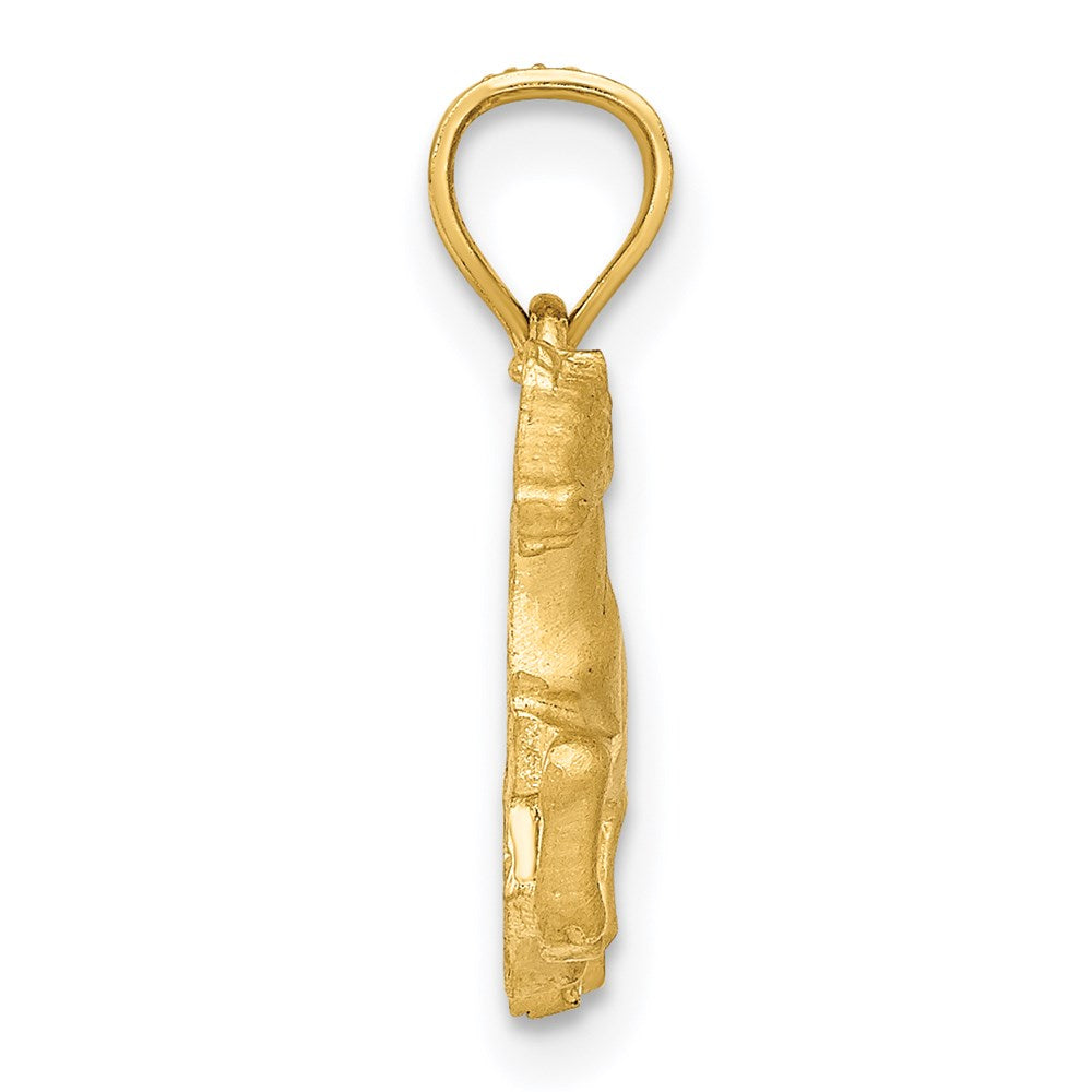 14K Gelbgold Anhänger Schwein diamantiert