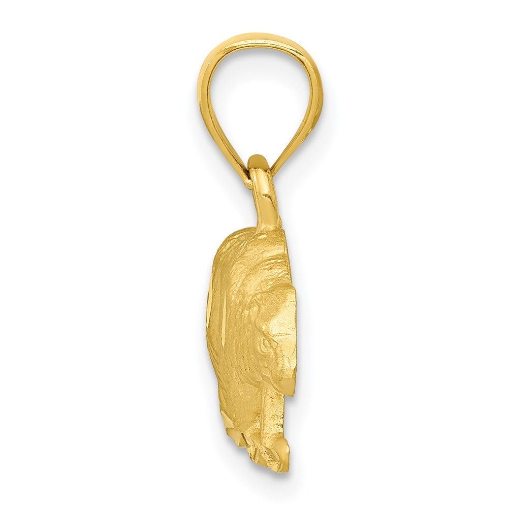 14 Karat Gelbgold Anhänger „Bär“, diamantiert