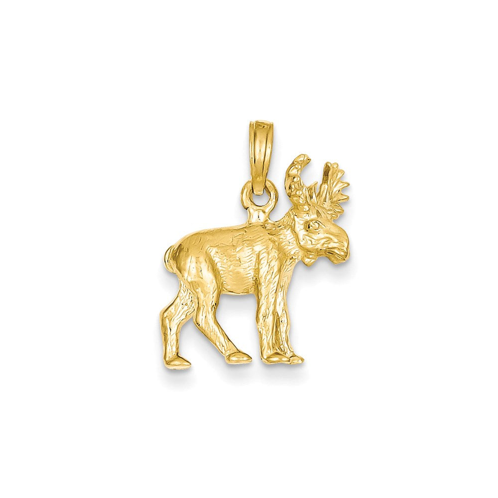 14K Gelbgold Elch-Anhänger