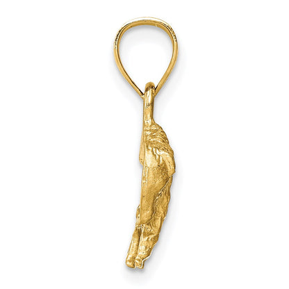 14K Gelbgold Anhänger Büffel diamantiert