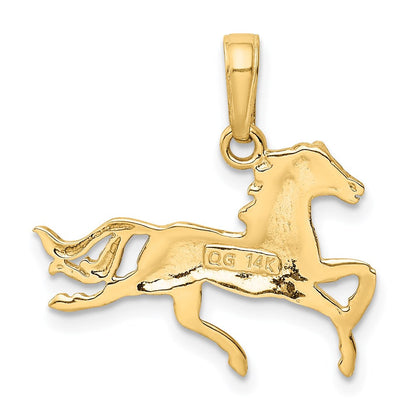 14K Gelbgold Pferd-Anhänger