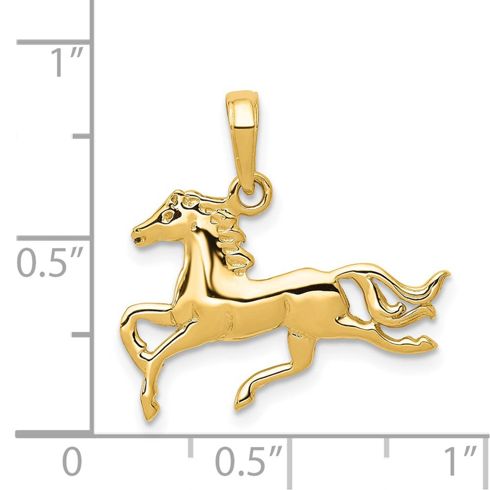 14K Gelbgold Pferd-Anhänger