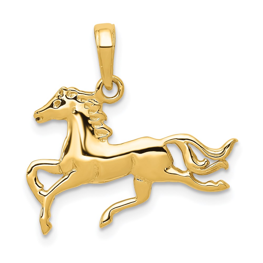 14K Gelbgold Pferd-Anhänger