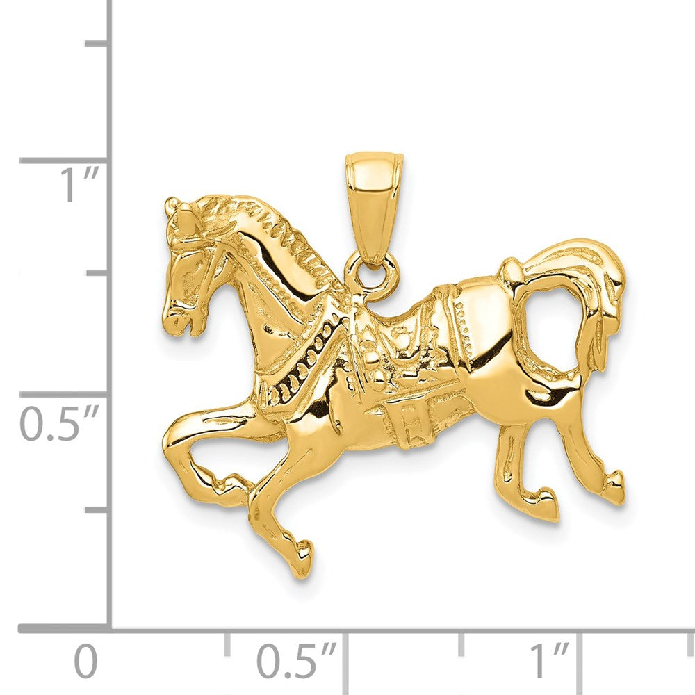 14K Gelbgold Pferd-Anhänger