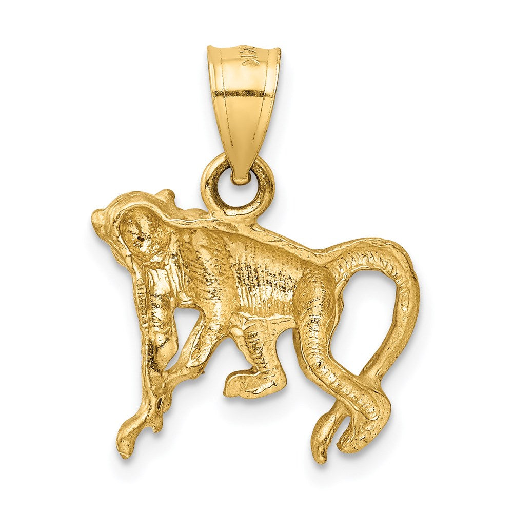 14K Gelbgold Anhänger „Affe“ diamantiert