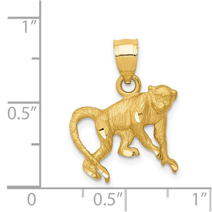 14K Gelbgold Anhänger „Affe“ diamantiert