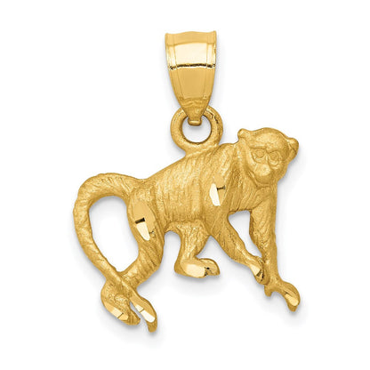 14K Gelbgold Anhänger „Affe“ diamantiert