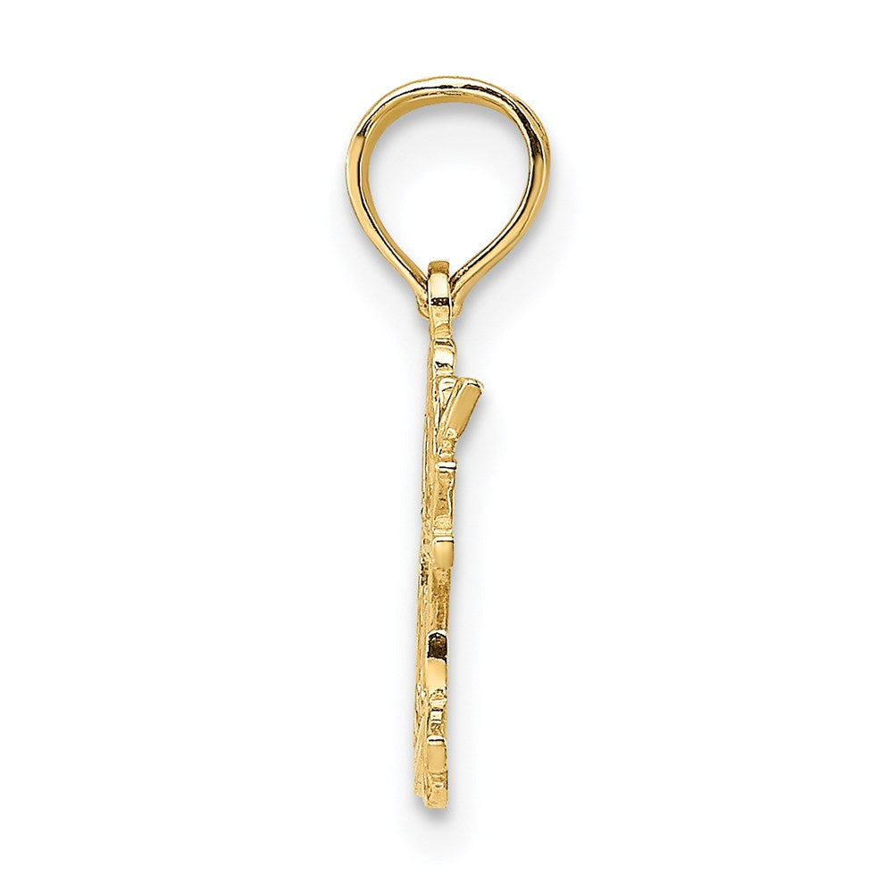 14K Gelbgold I Herz My Katze Charm