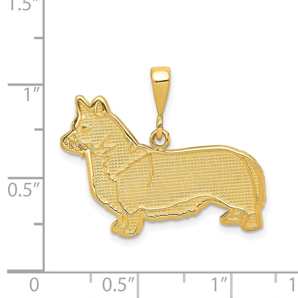 14K Gelbgold Welsh Corgi Anhänger