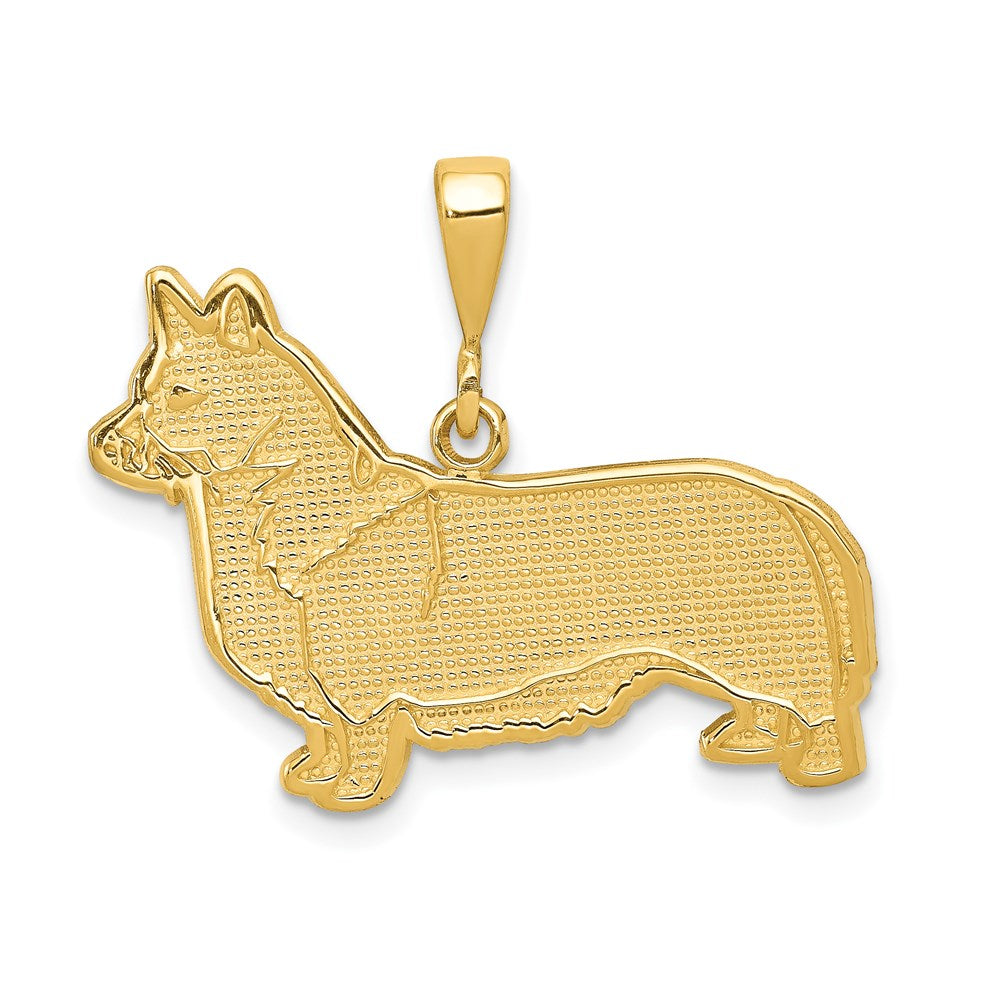 14K Gelbgold Welsh Corgi Anhänger