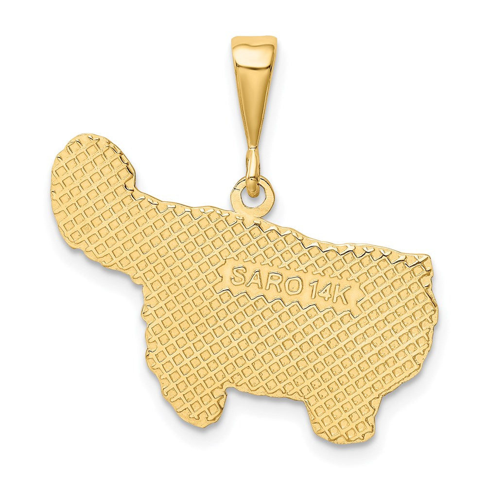 14K Gelbgold Perserkatze-Anhänger