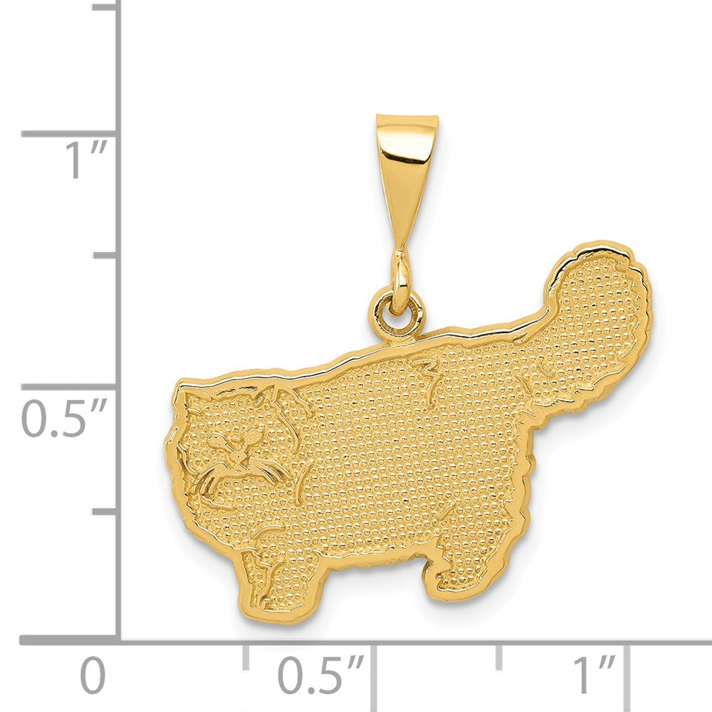 14K Gelbgold Perserkatze-Anhänger