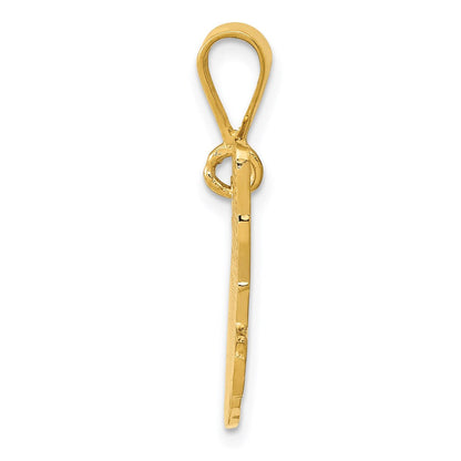 14K Gelbgold Russisch-Blau-Katzen-Anhänger