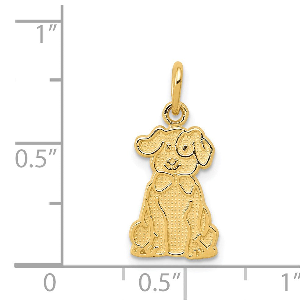 14K Gelbgold Puppy Charm