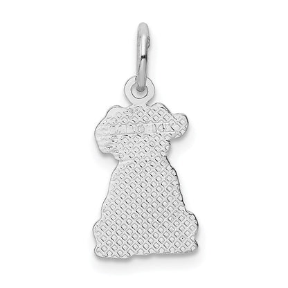 14K Weißgold Puppy Charm