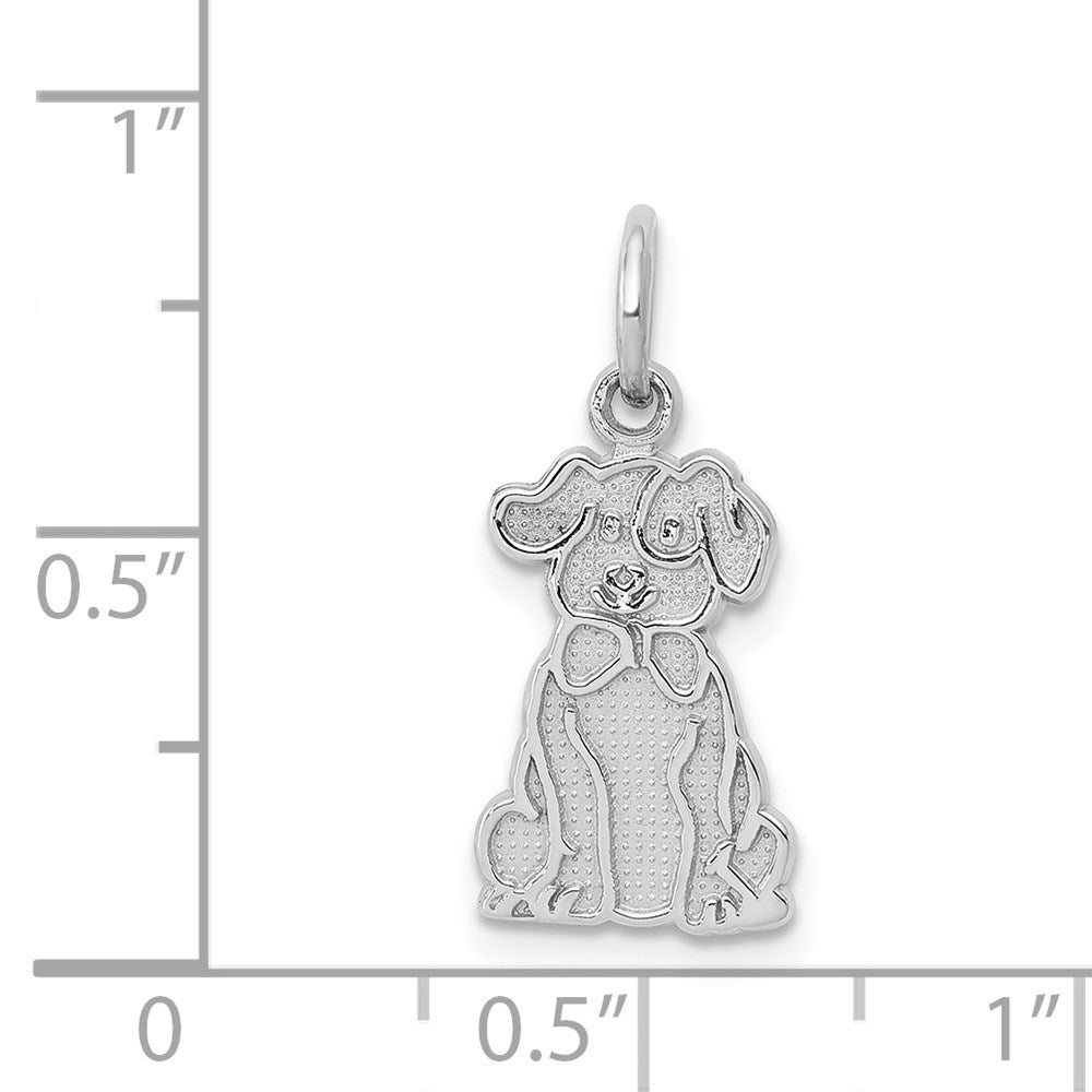 14K Weißgold Puppy Charm